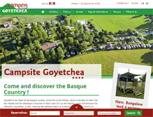 Tablet Screenshot of camping-goyetchea.com